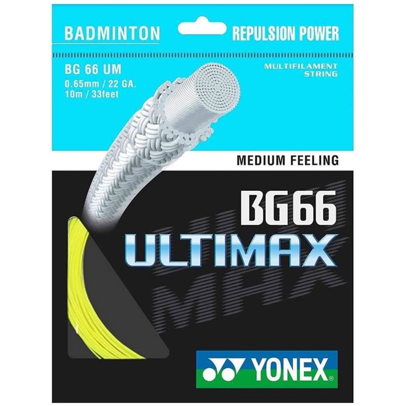 Yonex BG 66 Ultimax Badminton String Set of Yellow 0.65mm