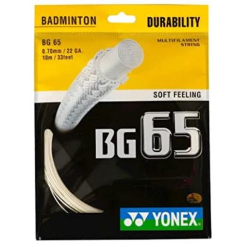 Yonex BG65 Badminton String Set of Amber 0.70mm 22ga