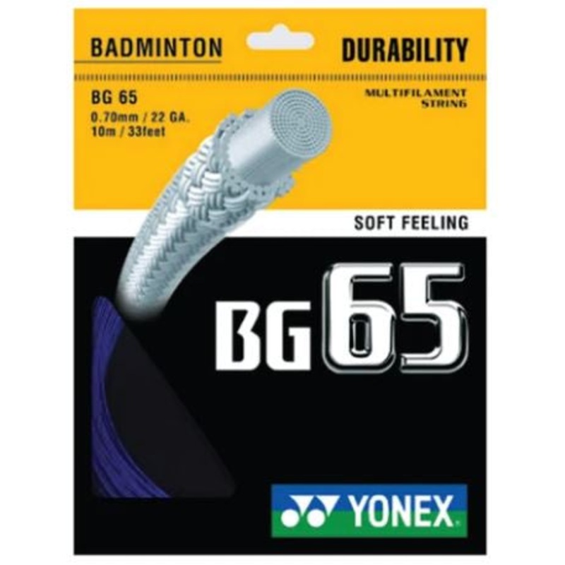 Yonex BG65 Badminton String Set of Blue 0.70mm 22ga
