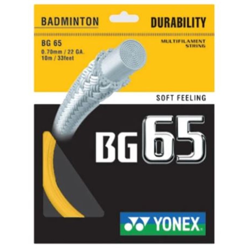 Yonex BG65 Badminton String Set of Orange 0.70mm 22ga