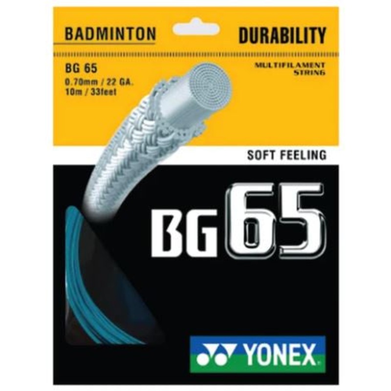 Yonex BG65 Badminton String Set of Turquoise 0.70mm 22ga
