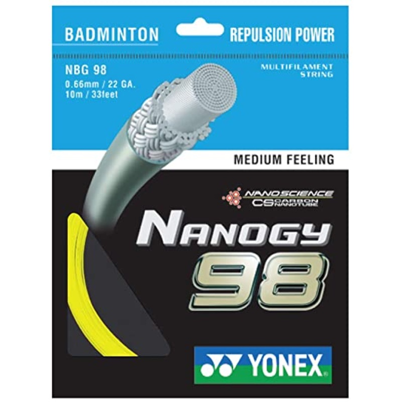 Yonex Nanogy 98 Badminton String Set of Yellow 0.66mm 22ga