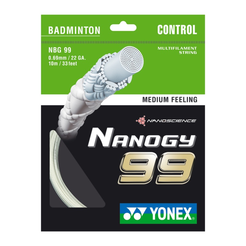 Yonex Nanogy 99 Badminton String Set Set of White 0.69mm 22ga