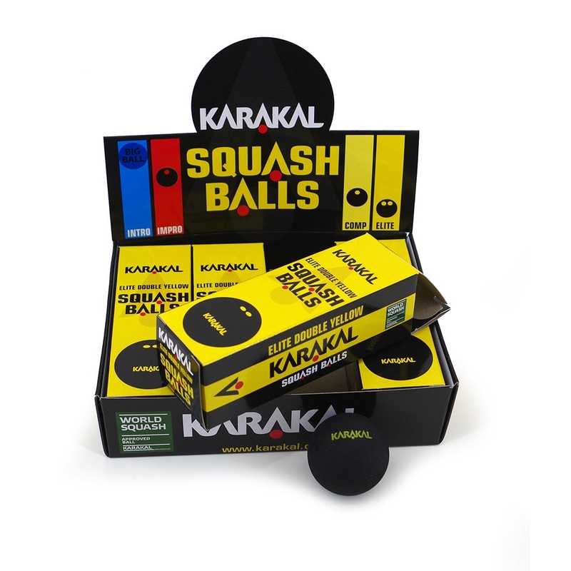 Karakal Double Yellow Squash Ball Single