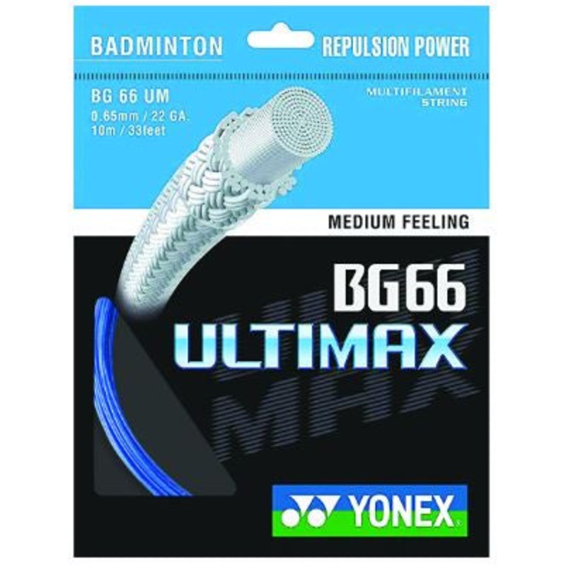 Yonex BG 66 Ultimax Badminton String Set of Blue 0.65mm 22ga