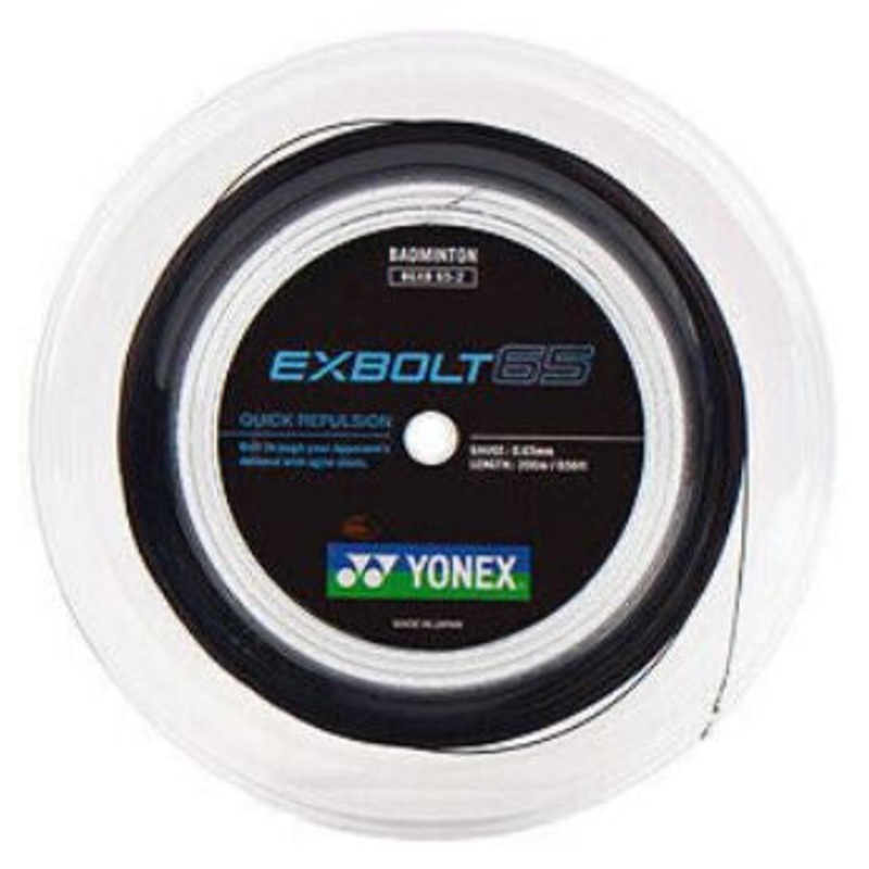 Yonex Exbolt 65 Badminton String Reel of Black 0.65mm