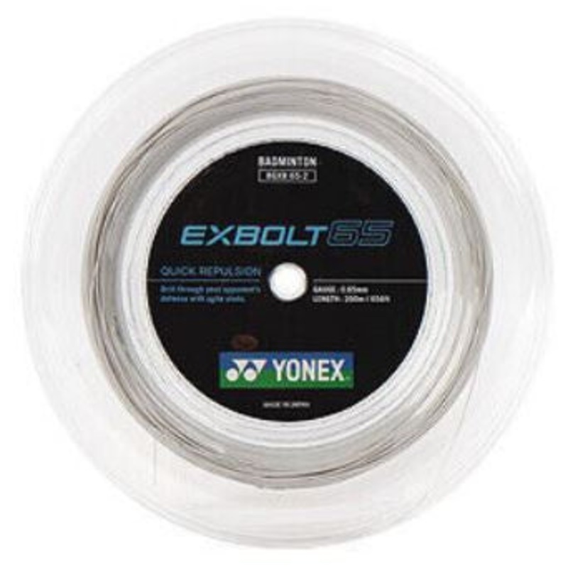 Yonex Exbolt 65 Badminton String Reel of White 0.65mm