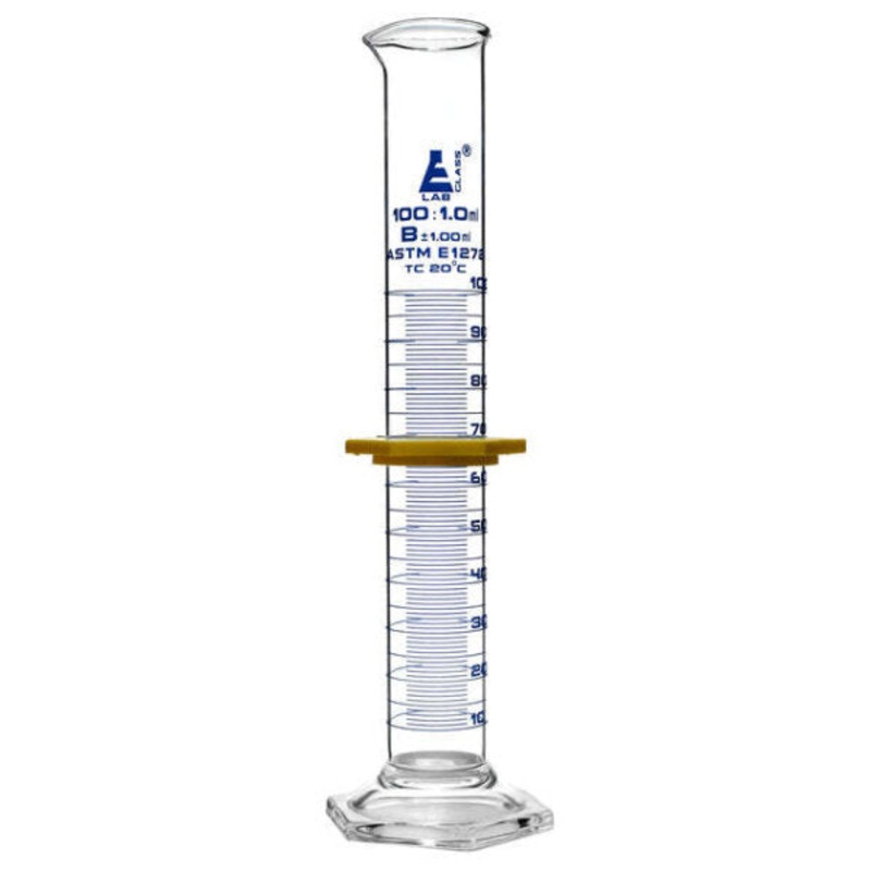 Graduated Glass Measuring Cylinder Class B to ASTM E1272 Std – 100mL