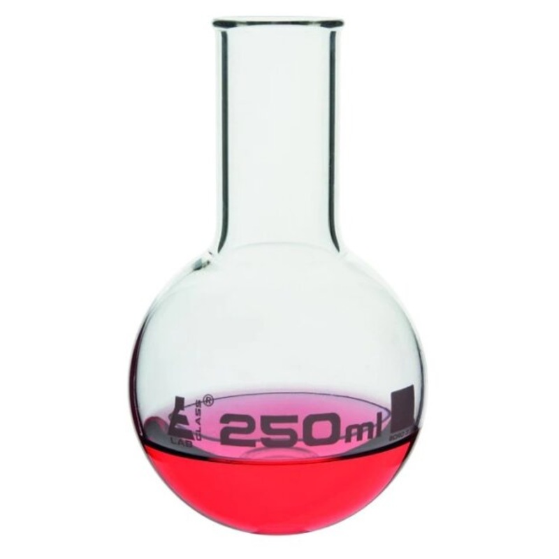 Borosilicate Glass Round Bottom Flask Narrow Neck – 250mL x 12pcs