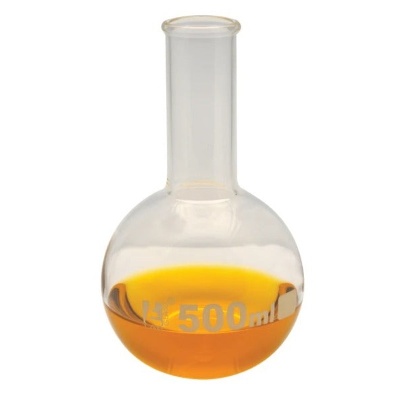 Borosilicate Glass Round Bottom Flask Narrow Neck – 500mL x 6pcs