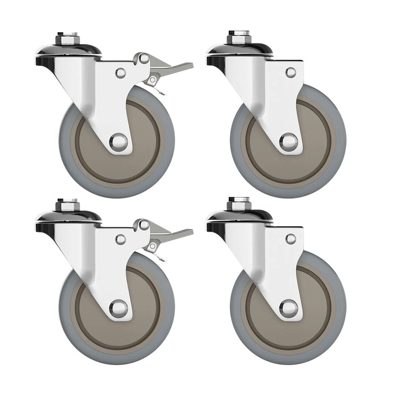 DuraLab Rubber Castors for Laboratory Trolleys – Set of 4pcs