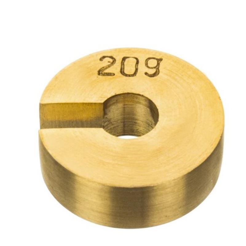 Weight, Slotted, Brass, 20g  (Each)