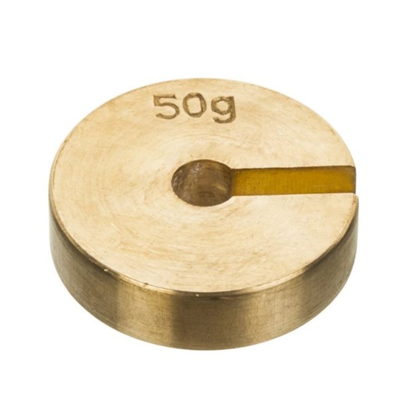 Weight, Slotted, Brass, 50g  (Each)