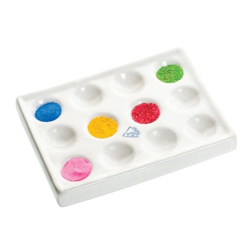 Porcelain 12 Cavity Spotting Plate – 10pcs