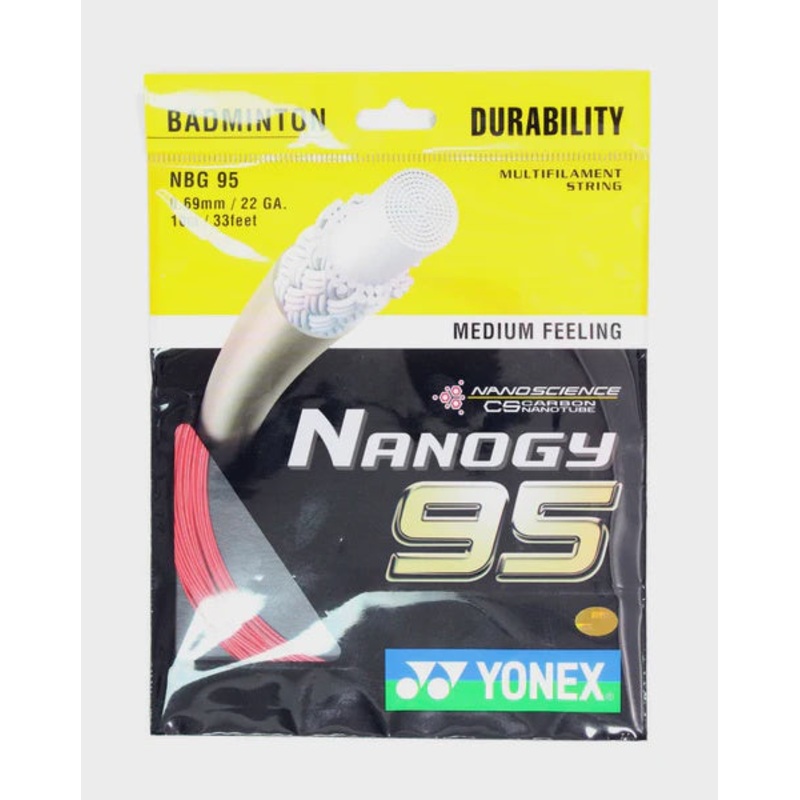 Yonex Nanogy 95 Badminton String Set of Flash Red 0.69 22ga