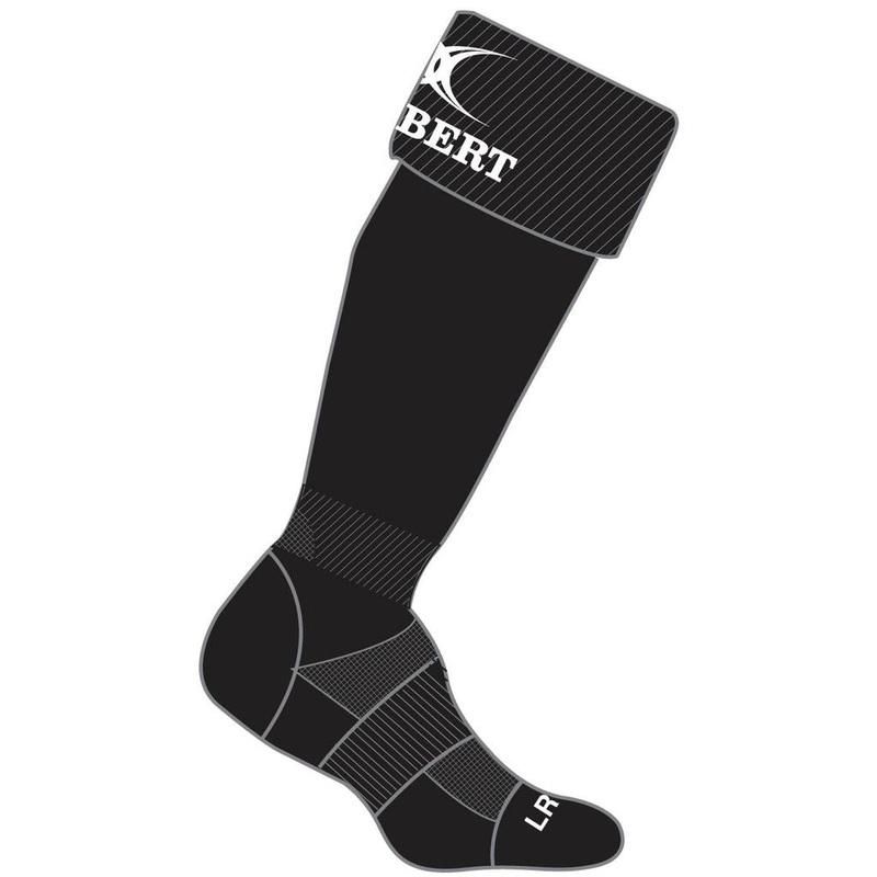 GILBERT KRYTEN II RUGBY SOCKS  BLACK, JUNIOR 3-6