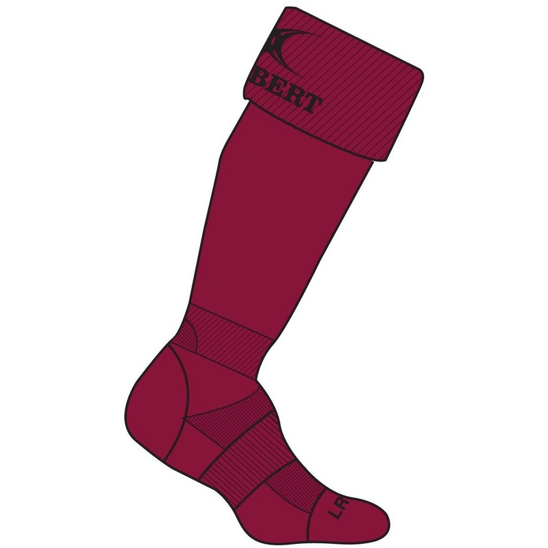 GILBERT KRYTEN II RUGBY SOCKS  MAROON, JUNIOR 3-6