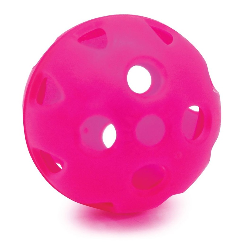 PERFORATED PRACTICE GOLF BALL  PINK, DOZEN