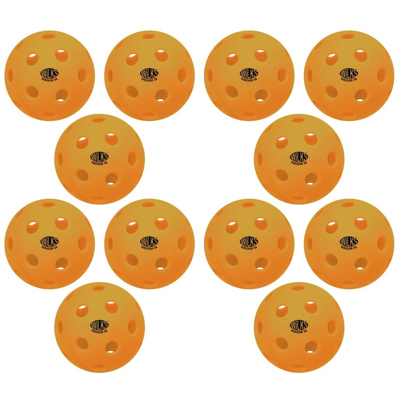 WILKS INDOOR PICKLEBALL 26 HOLES  SET OF 12