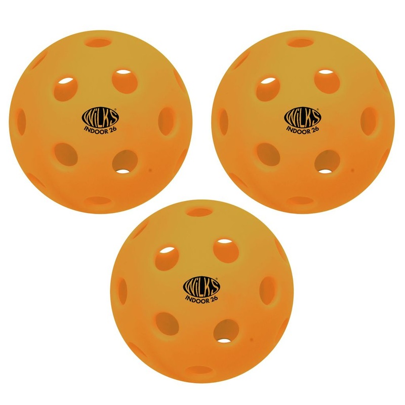WILKS INDOOR PICKLEBALL 26 HOLES  SET OF 3