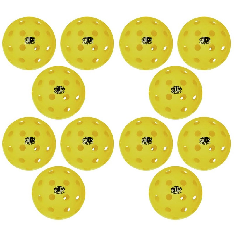 WILKS OUTDOOR PICKLEBALL 40 HOLES  SET OF 12