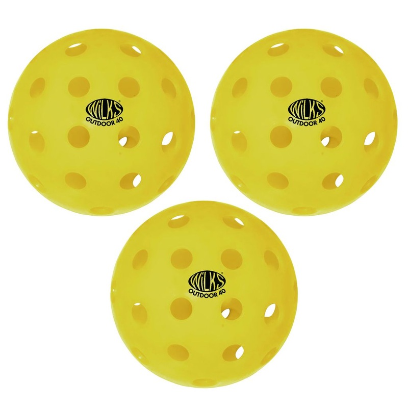 WILKS OUTDOOR PICKLEBALL 40 HOLES  SET OF 3