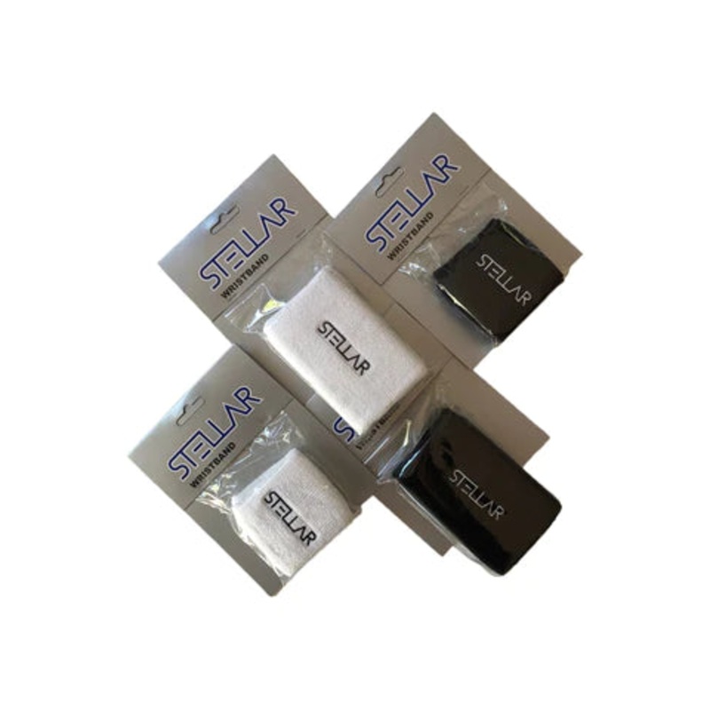 Stellar 4.5 Wristbands W Logo White 2 Pack