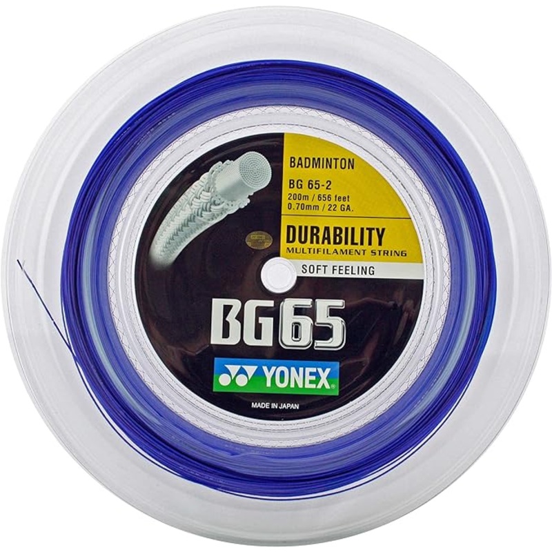 Yonex BG65 Badminton String Reel of Royal Blue 0.70mm