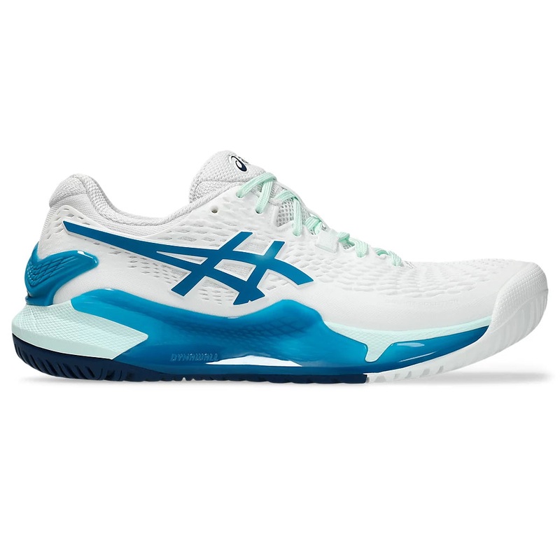 Asics Gel-Resolution 9 Women White/Teal Blue