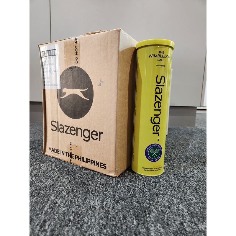 Slazenger Wimbledon 4 Ball Tin (Yellow Can) Carton of 18 Cans