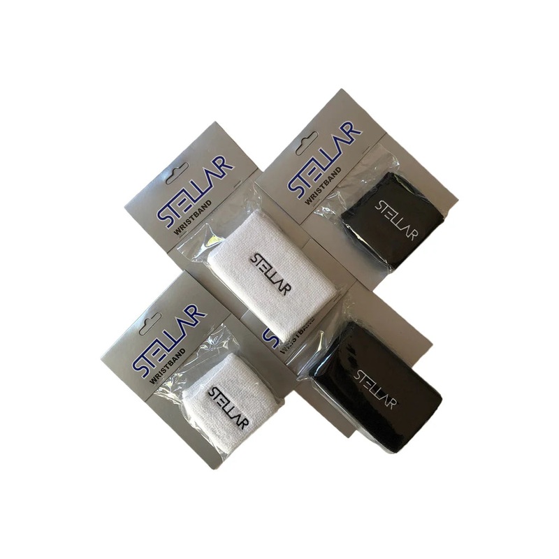 Stellar 2.5 Wristbands W Logo White 2 Pack