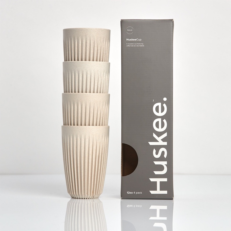 12oz HuskeeCup 4-pack – Natural