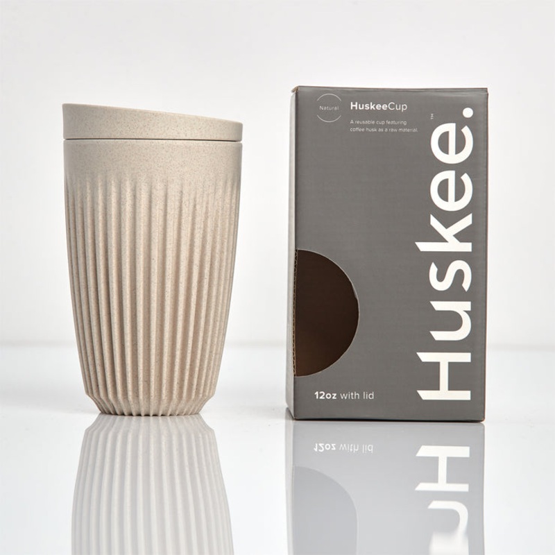 12oz HuskeeCup with Lid – Natural