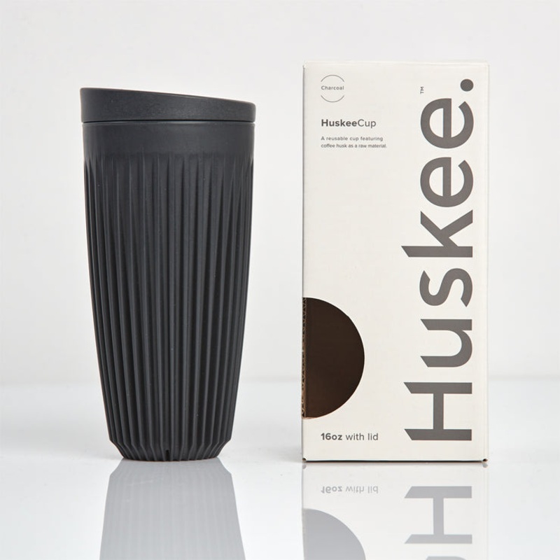 16oz HuskeeCup with Lid – Charcoal