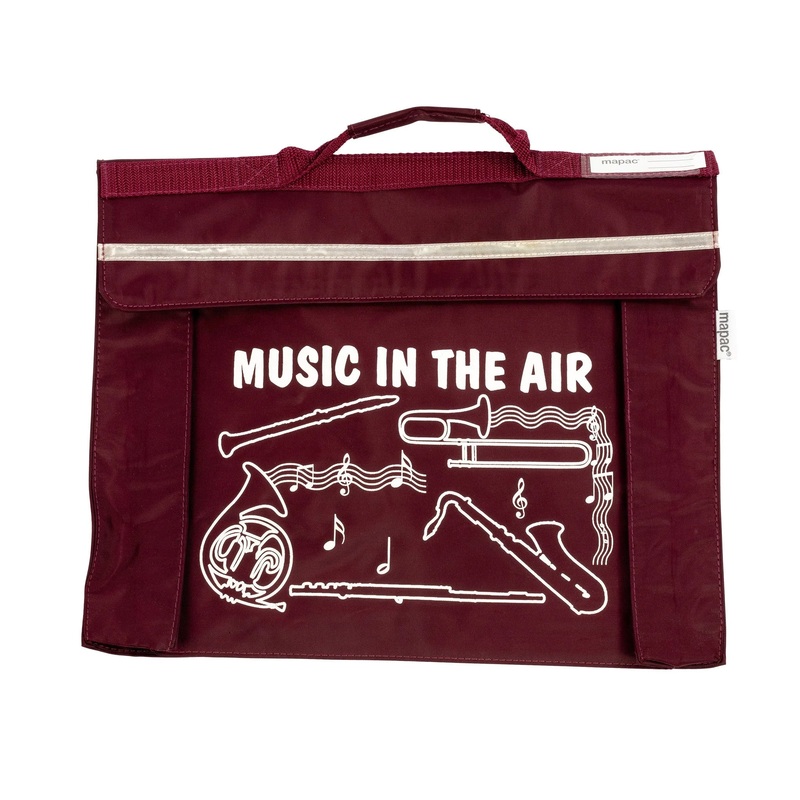 Primo music bag with ‘Music in the air’ design – Burgundy
