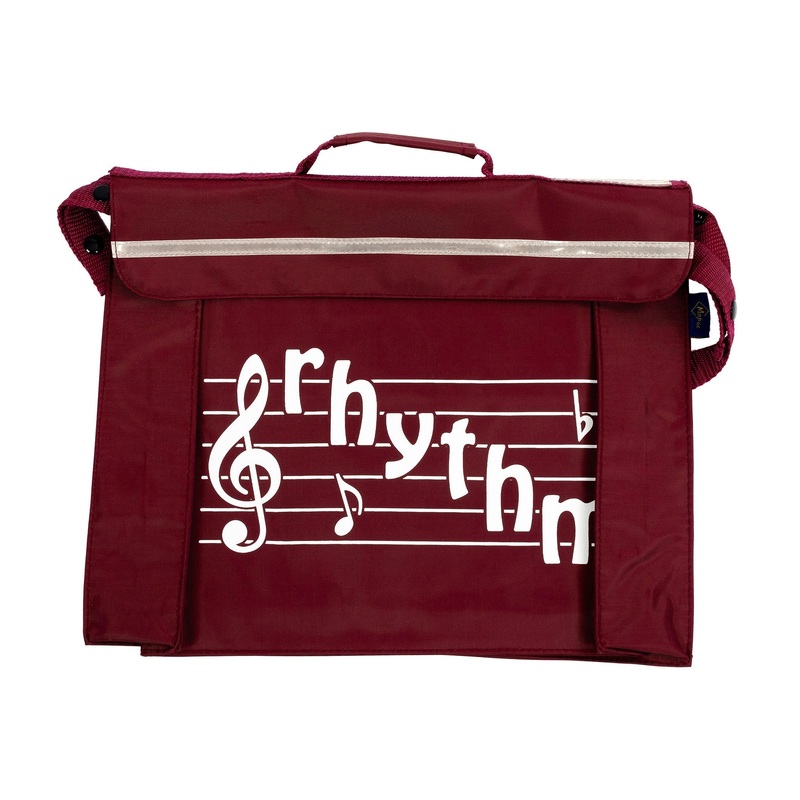 Primo music bag with ‘Rhythm’ design – Burgundy