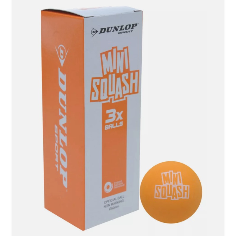 Dunlop Squash Ball Fun Mini Orange 3 Ball Pack