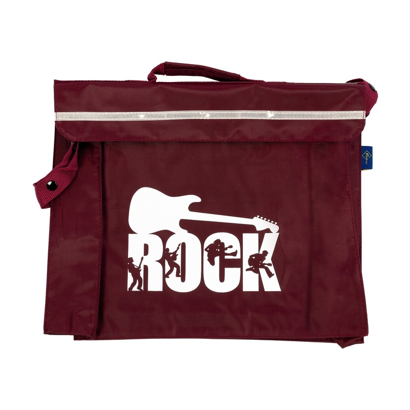 Primo music bag with ‘Rock’ design – Burgundy