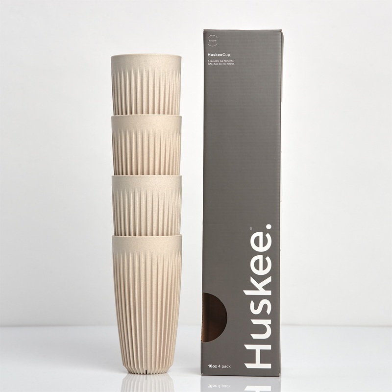 16oz HuskeeCup 4-pack – Natural
