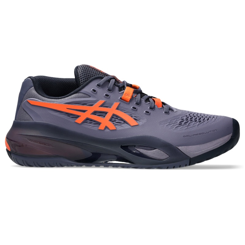Asics Gel-Resolution X Mens Wide (2E) Greyish Purple/Nova Orange
