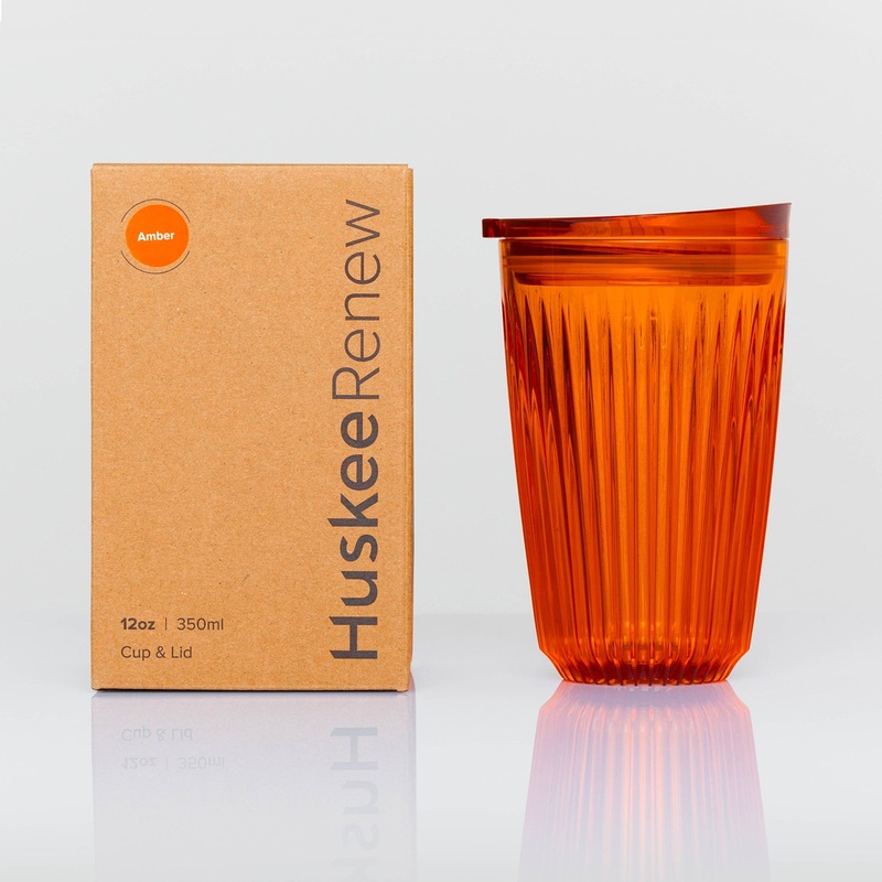 12oz HuskeeRenew Cup with Lid – Amber