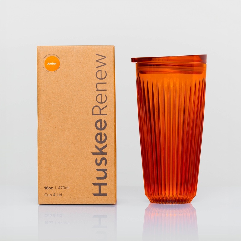 16oz HuskeeRenew Cup with Lid – Amber
