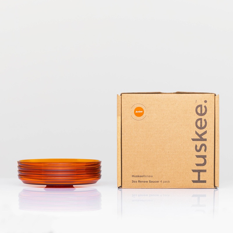 3oz Espresso HuskeeRenew Saucer 4-Pack – Amber