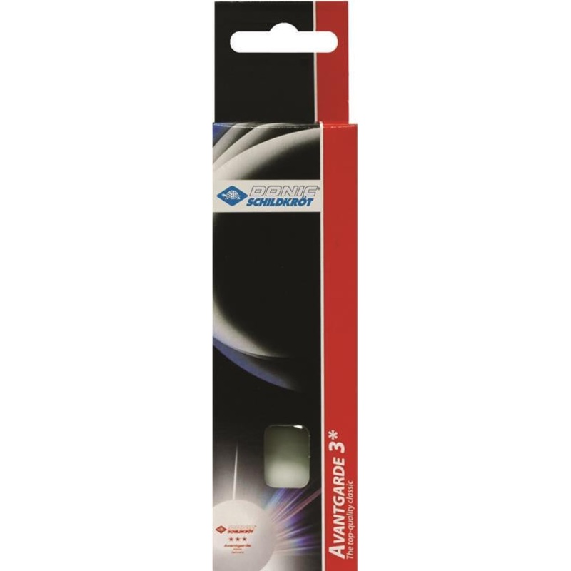 Donic Avantgarde 3* White 3pk 40mm Table Tennis Balls