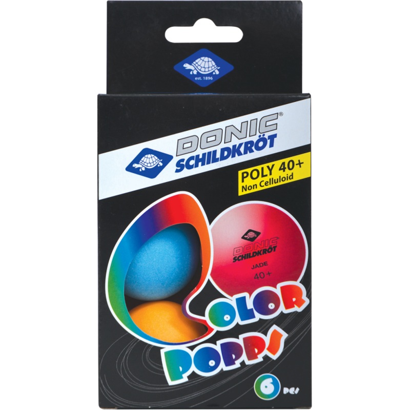 Donic Color Popps 6pk 40mm Table Tennis Balls