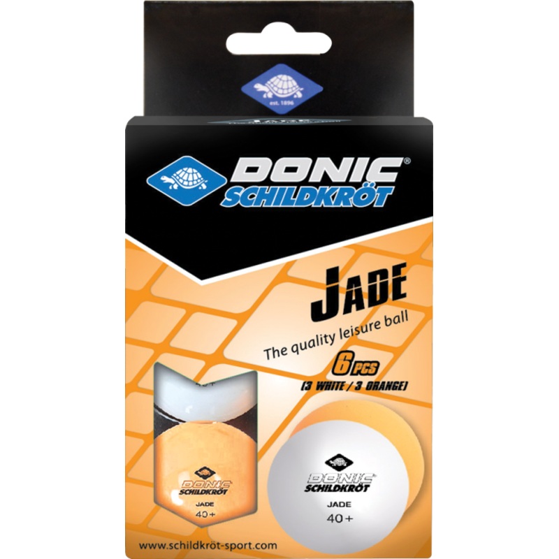 Donic Jade Ball Orange Poly 6pk 40mm Table Tennis Balls