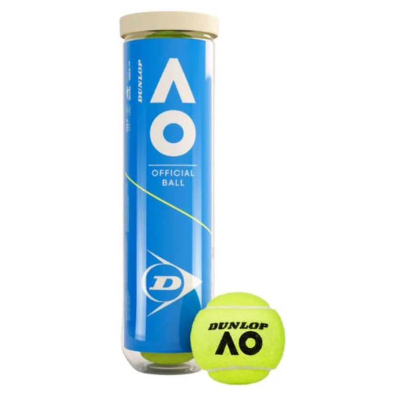 Dunlop Tennis Balls AO PET 4 Ball Can (Sustainable Packaging)