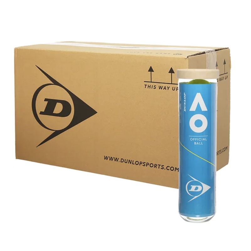 Dunlop Tennis Balls AO PET 4 Ball Can 18 Can Carton (Sustainable Packaging)