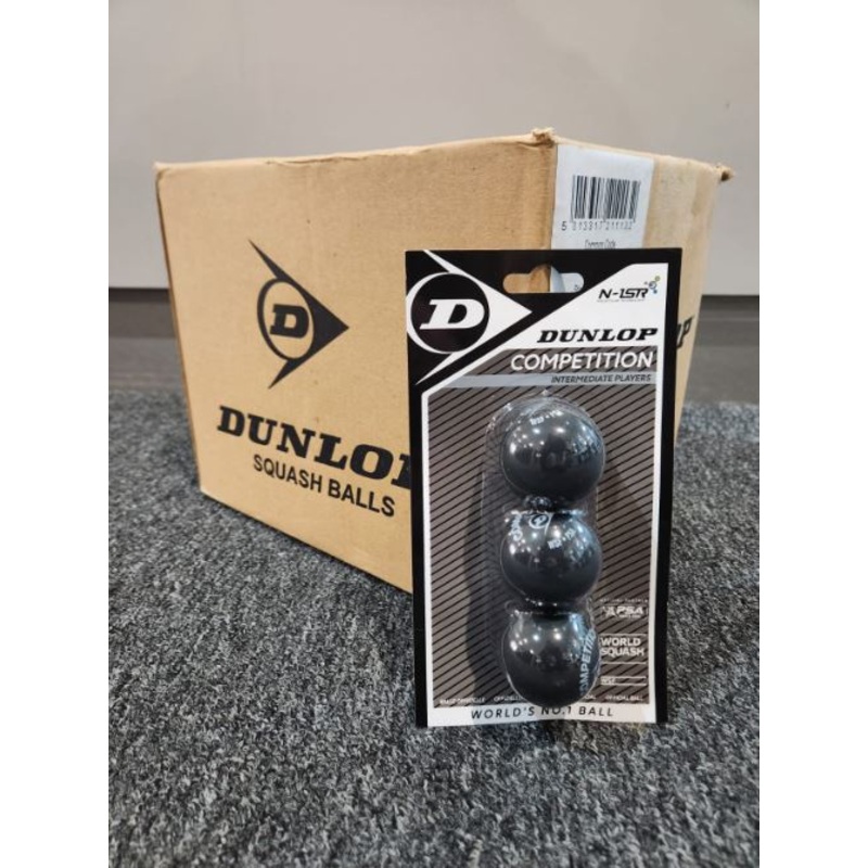 Dunlop Competition One Dot Squash Ball Carton of 24 Blister Packs of 3(72 Balls)