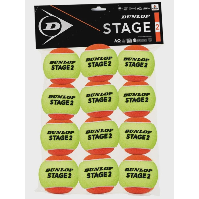 Dunlop Stage 2 Orange Tennis Ball 12 Pack